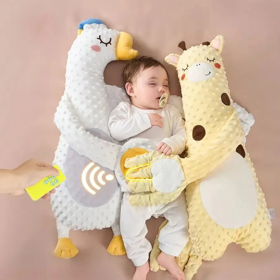 Baby Sleeping Pillow for Newborns, Soothing Patting Doll with Remote-Controlled Electric Hand & Gentle Palm Patting