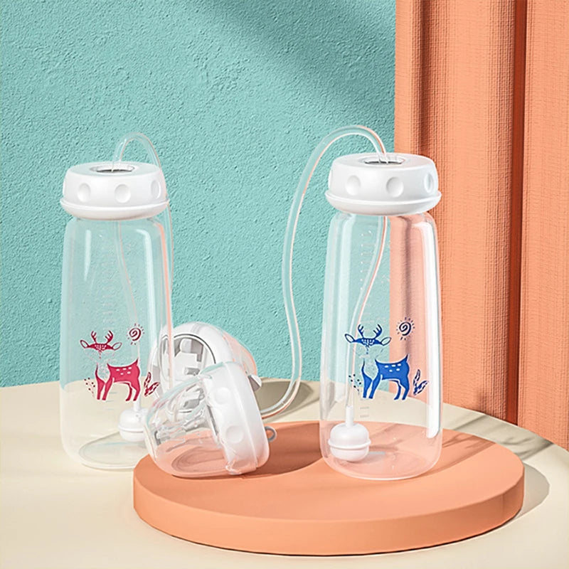 Hands-Free Baby Feeding Bottle 8oz/240ml – Anti-Colic Nursing Bottle with Feeding Tube, BPA-Free PP, 6+ Months