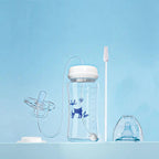 3-in-1 Baby Feeding Bottle with Anti-Colic Tube – 300ml BPA-Free Hands-Free Bottle for 6+ Months