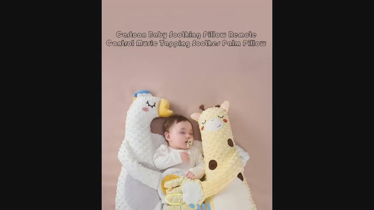 Baby Sleeping Pillow for Newborns, Soothing Patting Doll with Remote-Controlled Electric Hand & Gentle Palm Patting