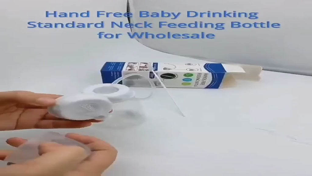 Hands-Free Baby Feeding Bottle 8oz/240ml – Anti-Colic Nursing Bottle with Feeding Tube, BPA-Free PP, 6+ Months